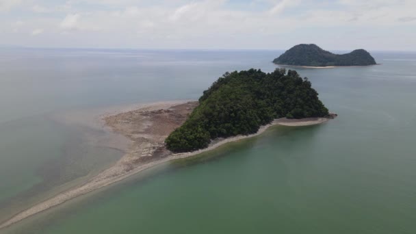 Mistyczny Raj Wyspy Satang Nieodkryty Przez Wielu Wyspie Borneo Malezji — Wideo stockowe