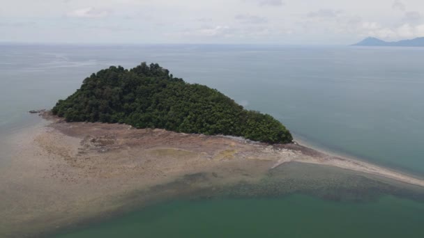 Paraíso Místico Ilha Satang Desconhecido Por Muitos Ilha Bornéu Malásia — Vídeo de Stock