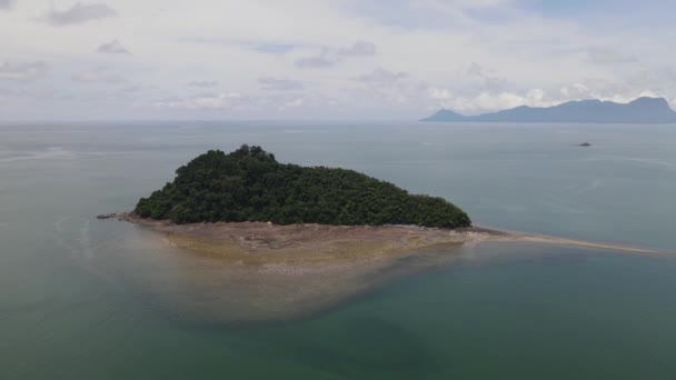 Paraíso Místico Ilha Satang Desconhecido Por Muitos Ilha Bornéu Malásia — Vídeo de Stock