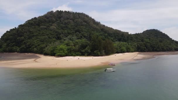 Paraíso Místico Ilha Satang Desconhecido Por Muitos Ilha Bornéu Malásia — Vídeo de Stock