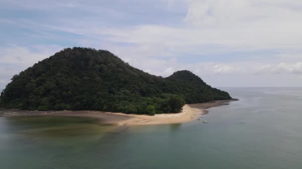 Paraíso Místico Ilha Satang Desconhecido Por Muitos Ilha Bornéu Malásia — Vídeo de Stock