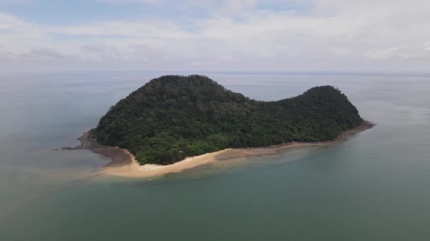 Paraíso Místico Ilha Satang Desconhecido Por Muitos Ilha Bornéu Malásia — Vídeo de Stock