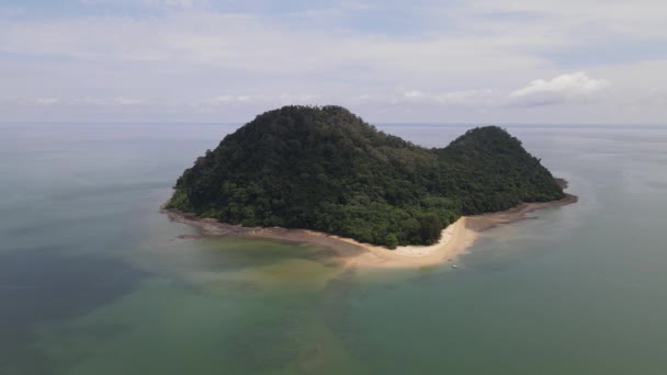 Paraíso Místico Ilha Satang Desconhecido Por Muitos Ilha Bornéu Malásia — Vídeo de Stock