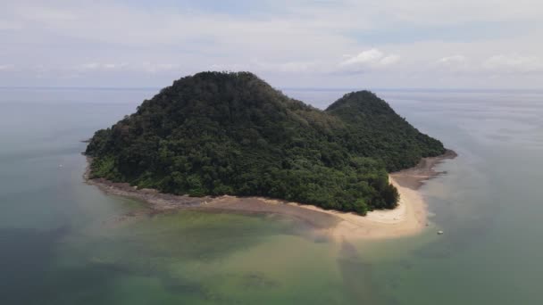 Paraíso Místico Ilha Satang Desconhecido Por Muitos Ilha Bornéu Malásia — Vídeo de Stock