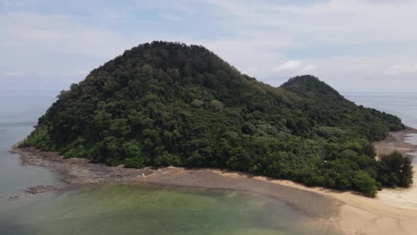 Paraíso Místico Ilha Satang Desconhecido Por Muitos Ilha Bornéu Malásia — Vídeo de Stock