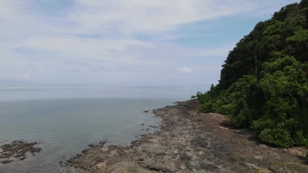 Tajemný Ráj Ostrově Satang Který Mnozí Neobjevili Ostrově Borneo Malajsii — Stock video