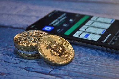 Altın ve gümüşün makro görüntüsü Bitcoin sembollü parlak paralar