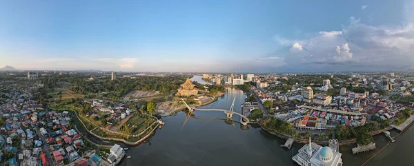 Kuching Sarawak Malaysia April 2021 Landmark Buildings Tourist Attraction Areas — 스톡 사진