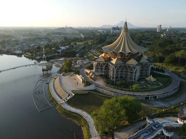 Kuching Sarawak Malásia Abril 2021 Edifícios Históricos Áreas Atração Turística — Fotografia de Stock