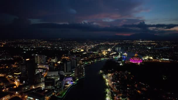 Kuching Sarawak Malesia Marzo 2020 Gli Edifici Storici Aree Attrazione — Video Stock