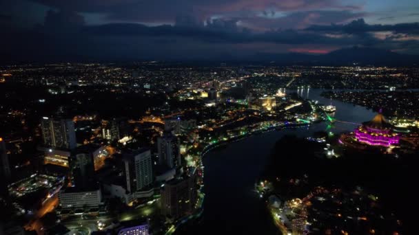 Kuching Sarawak Malásia Março 2020 Edifícios Históricos Áreas Atração Turística — Vídeo de Stock