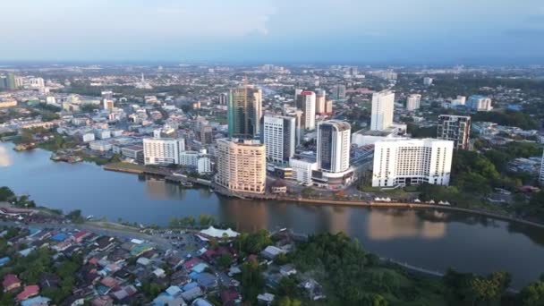 Kuching Sarawak Malaysia March 2020 Landmark Buildings Tourist Attraction Areas — 图库视频影像