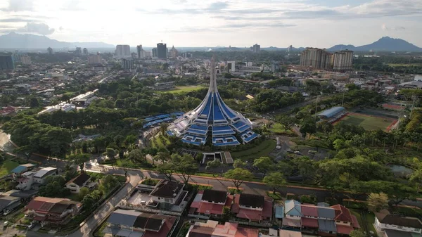 Kuching Sarawak Malesia Maggio 2021 Gli Edifici Punti Riferimento Scenario — Foto Stock