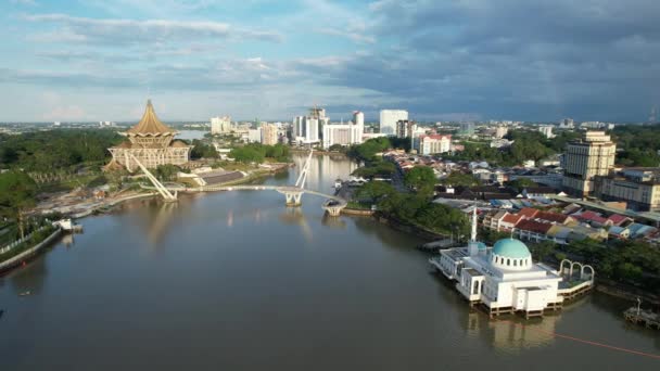 Kuching Sarawak Malaysia Μαΐου 2021 Κτίρια Αξιοθέατα Και Τοπίο Της — Αρχείο Βίντεο