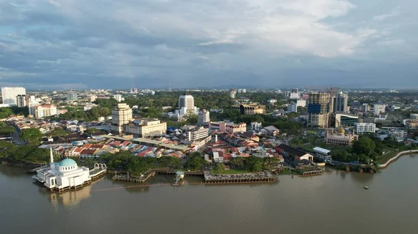 马来西亚沙捞越库存市 2021年5月14日 婆罗洲沙捞越首府库存市的建筑 地标和风景 — 图库照片