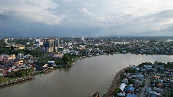 Kuching Sarawak Malesia Maggio 2021 Gli Edifici Punti Riferimento Scenario — Foto Stock