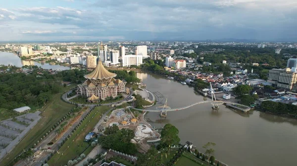 Kuching Sarawak Malásia Maio 2021 Edifícios Marcos Paisagens Cidade Kuching — Fotografia de Stock
