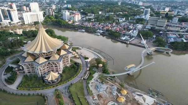 Kuching Sarawak Malásia Maio 2021 Edifícios Marcos Paisagens Cidade Kuching — Fotografia de Stock