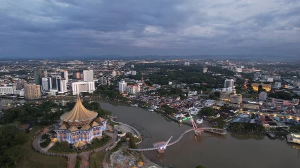 Kuching Sarawak Malásia Maio 2021 Edifícios Marcos Paisagens Cidade Kuching — Fotografia de Stock