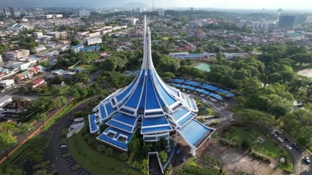 Kuching Sarawak Malaysia May 2021 Buildings Landmarks Scenery Kuching City — Stock Video