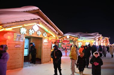 Harbin, Çin 6 Ocak 2026: Harbin 'in Kar Köyü