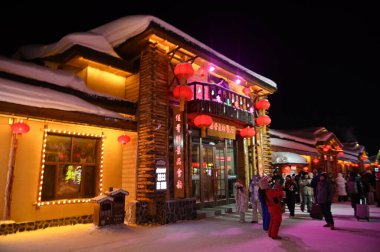 Harbin, Çin 6 Ocak 2026: Harbin 'in Kar Köyü