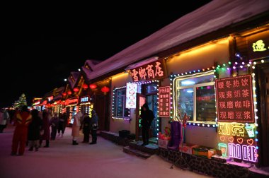 Harbin, Çin 6 Ocak 2026: Harbin 'in Kar Köyü