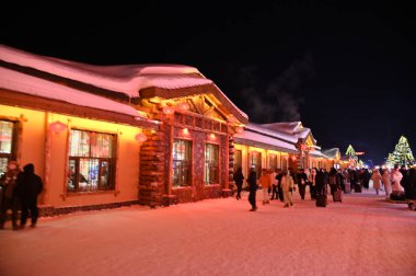 Harbin, Çin 6 Ocak 2026: Harbin 'in Kar Köyü