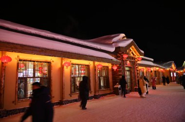 Harbin, Çin 6 Ocak 2026: Harbin 'in Kar Köyü