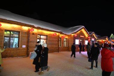 Harbin, Çin 6 Ocak 2026: Harbin 'in Kar Köyü