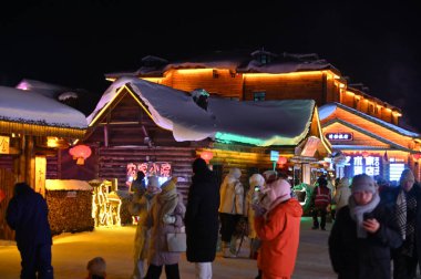 Harbin, Çin 6 Ocak 2026: Harbin 'in Kar Köyü