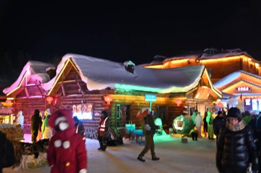 Harbin, Çin 6 Ocak 2026: Harbin 'in Kar Köyü