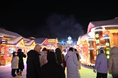 Harbin, Çin 6 Ocak 2026: Harbin 'in Kar Köyü