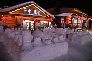 Harbin, Çin 6 Ocak 2026: Harbin 'in Kar Köyü