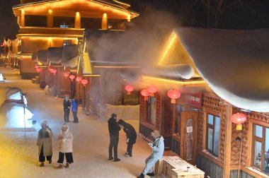 Harbin, Çin 6 Ocak 2026: Harbin 'in Kar Köyü