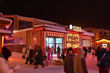 Harbin, Çin 6 Ocak 2026: Harbin 'in Kar Köyü