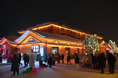 Harbin, Çin 6 Ocak 2026: Harbin 'in Kar Köyü