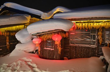 Harbin, Çin 6 Ocak 2026: Harbin 'in Kar Köyü