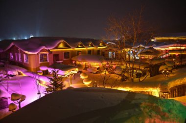 Harbin, Çin 6 Ocak 2026: Harbin 'in Kar Köyü