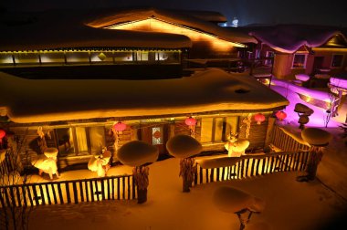 Harbin, Çin 6 Ocak 2026: Harbin 'in Kar Köyü