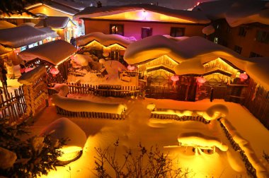 Harbin, Çin 6 Ocak 2026: Harbin 'in Kar Köyü