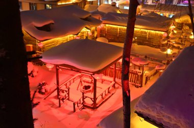 Harbin, Çin 6 Ocak 2026: Harbin 'in Kar Köyü