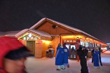 Harbin, Çin 6 Ocak 2026: Harbin 'in Kar Köyü