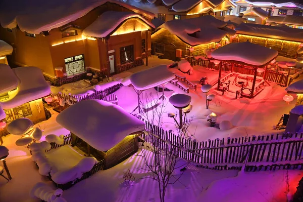 Harbin, Çin 6 Ocak 2026: Harbin 'in Kar Köyü