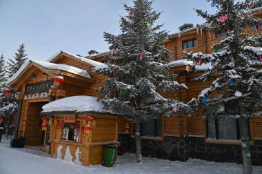 Harbin, Çin 6 Ocak 2026: Harbin 'in Kar Köyü