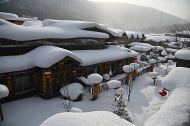 Harbin, Çin 6 Ocak 2026: Harbin 'in Kar Köyü