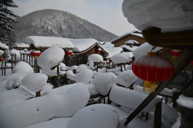 Harbin, Çin 6 Ocak 2026: Harbin 'in Kar Köyü