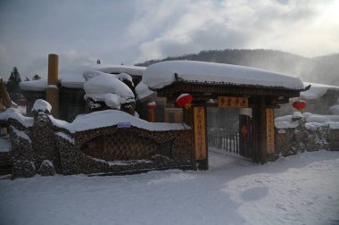 Harbin, Çin 6 Ocak 2026: Harbin 'in Kar Köyü