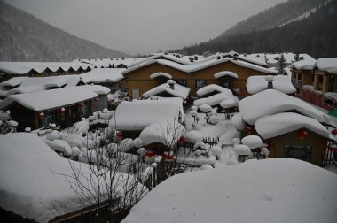 Harbin, Çin 6 Ocak 2026: Harbin 'in Kar Köyü