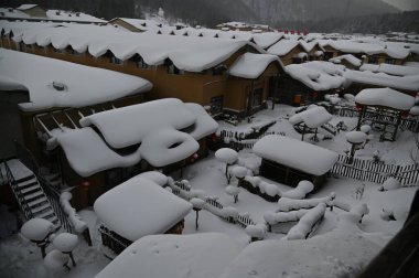 Harbin, Çin 6 Ocak 2026: Harbin 'in Kar Köyü